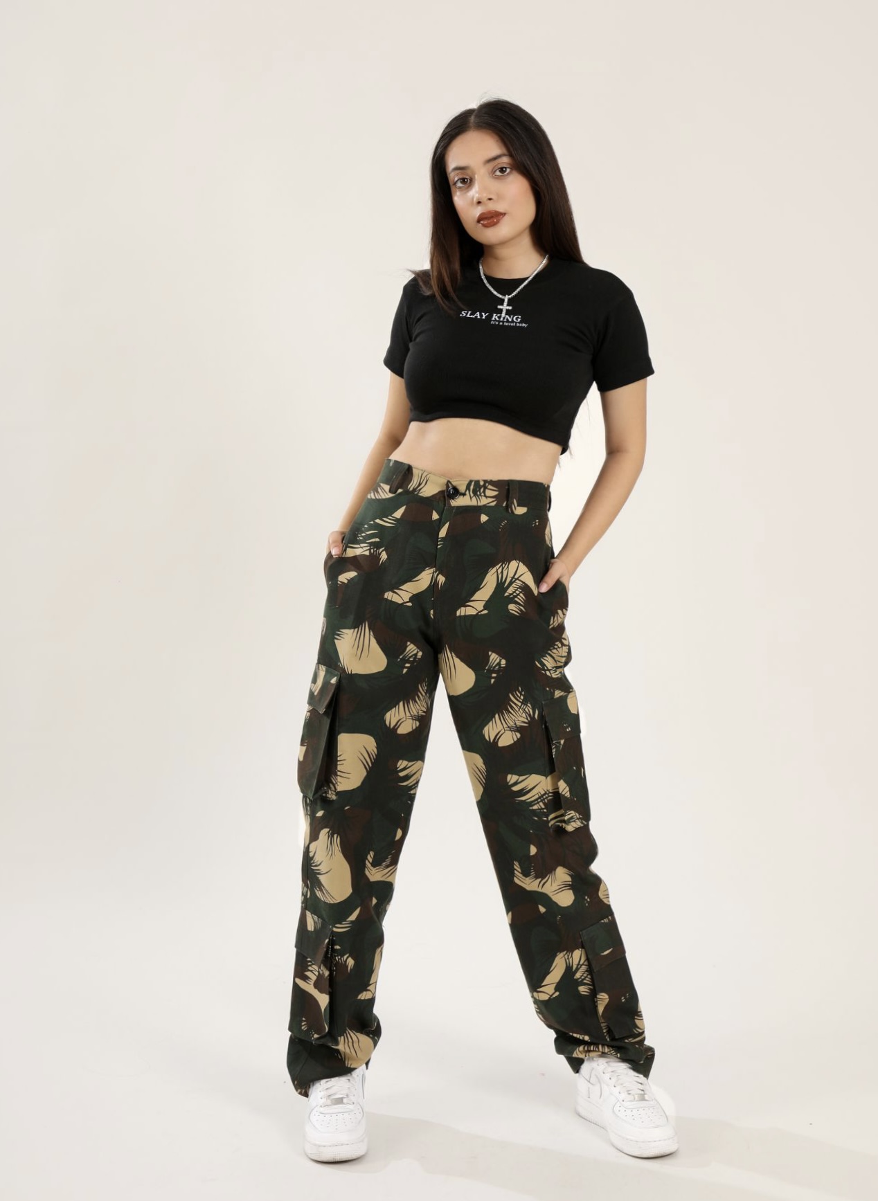 Cotton Rich Camouflage Cargo Trousers 616 Yrs  MS