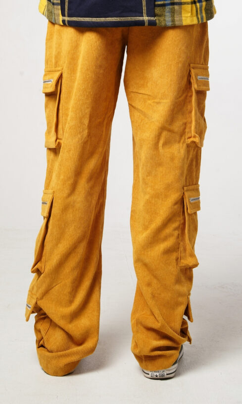 YELLOW CORDUROY TROUSER WITH PATCHED POCKETS - Image 3