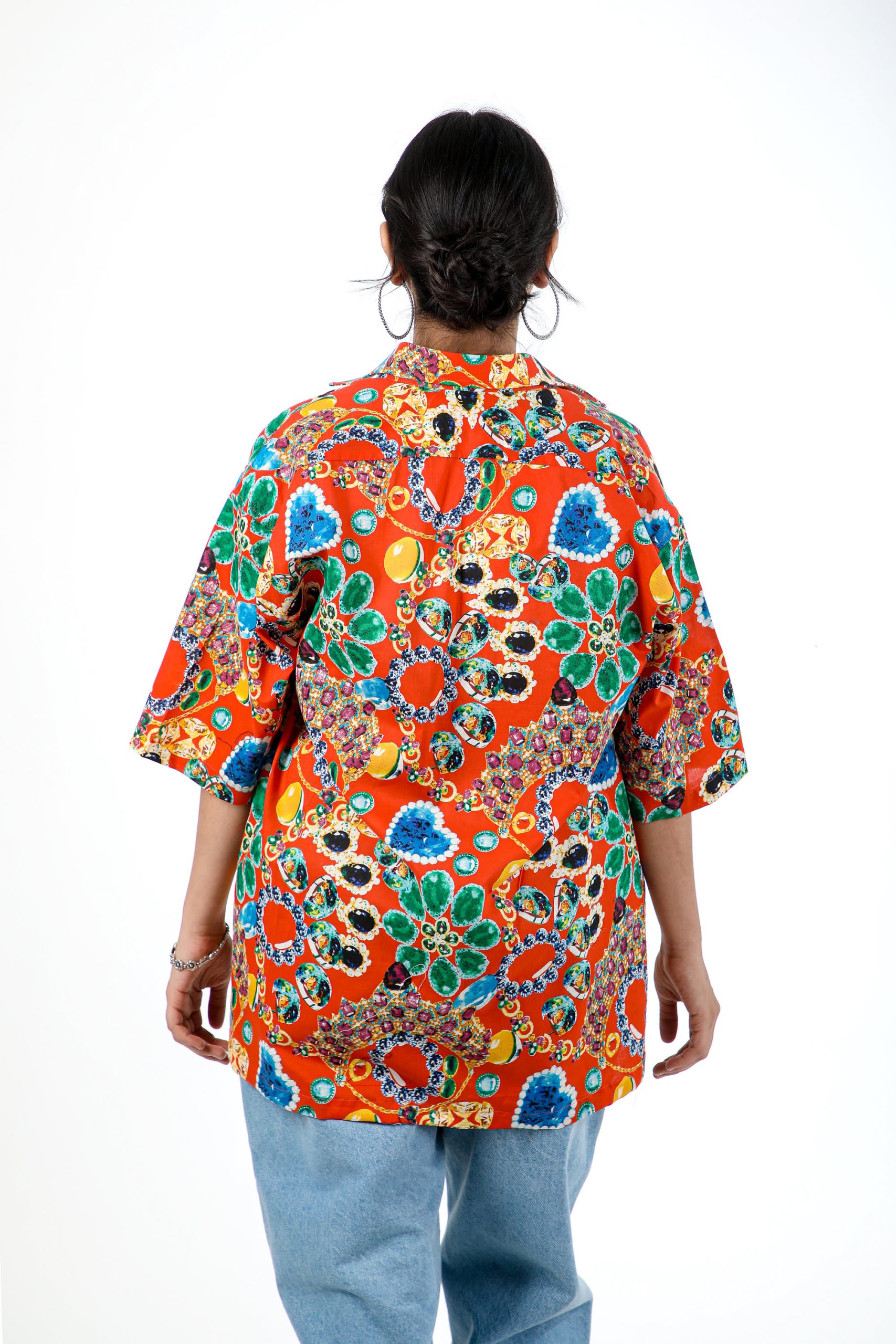 Abstract Print Shirt Women2