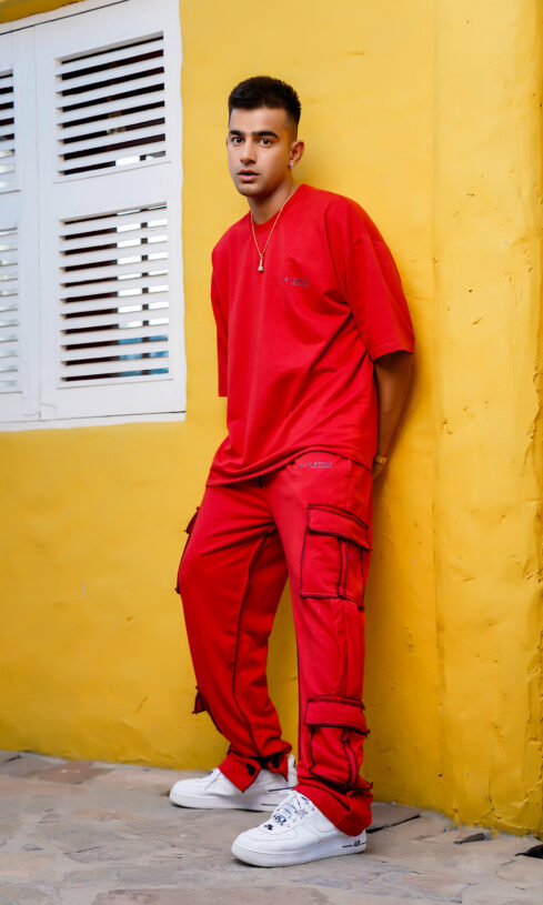 Reversed Red Joggers - Image 3