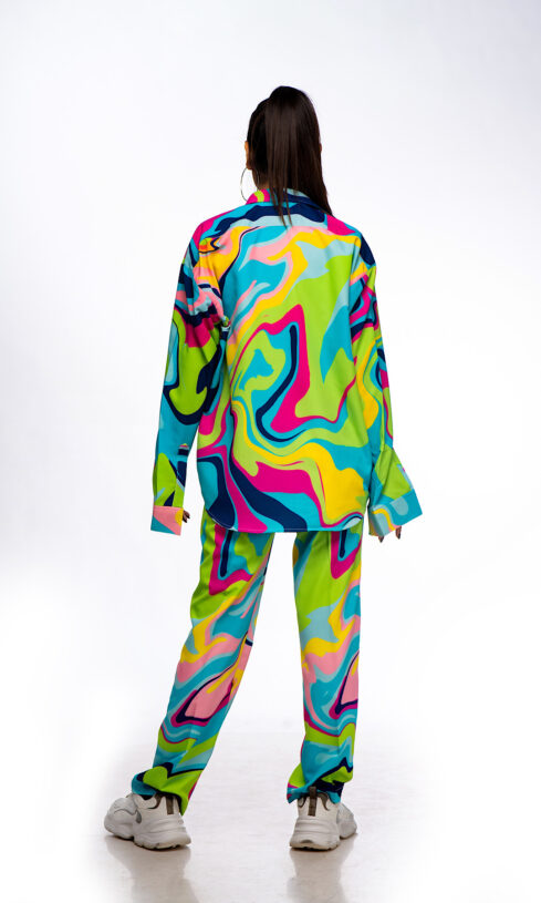 Multicoloured Printed Trousers - Image 3