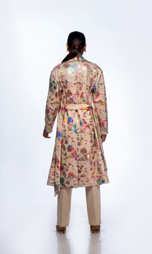 Printed Suede Coat - Image 3