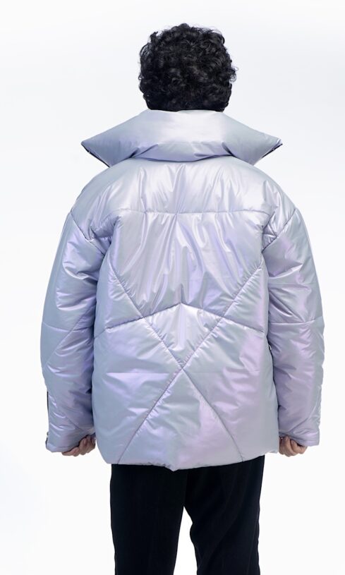 Iridescent Puffer Jacket - Image 4