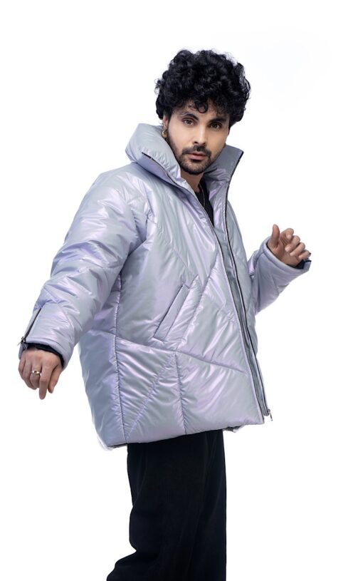 Iridescent Puffer Jacket - Image 3
