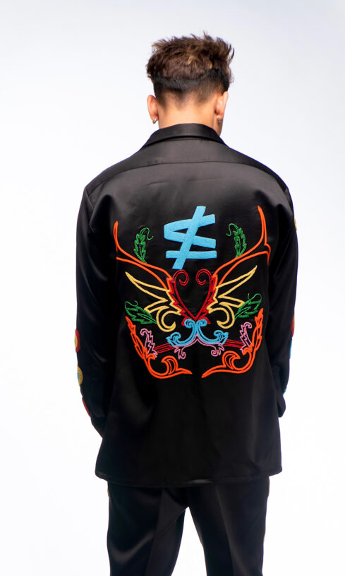 Multicoloured Embroidered Shirt - Image 3